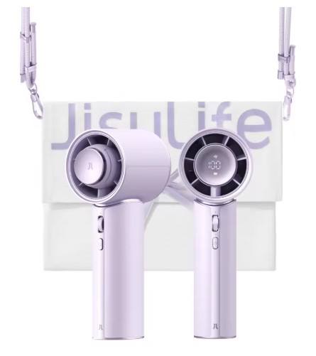 JISULIFE Portable Handheld Fan Pro1 Mini Refined Utility,Elite PU Leather, 30 Hour Cooling Power, Aroma Pod, 100-Speed Precision