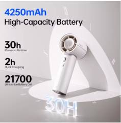 JISULIFE Portable Handheld Fan Pro1 Mini Refined Utility,Elite PU Leather, 30 Hour Cooling Power, Aroma Pod, 100-Speed Precision