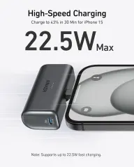 Anker Nano 5,000mAh Power Bank Portable Charger Foldable USB-C 22.5W For iPhone