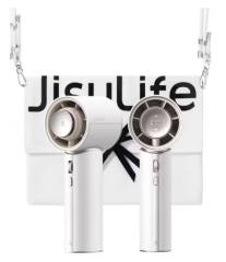 JISULIFE Portable Handheld Fan Pro1 Mini Refined Utility,Elite PU Leather, 30 Hour Cooling Power, Aroma Pod, 100-Speed Precision