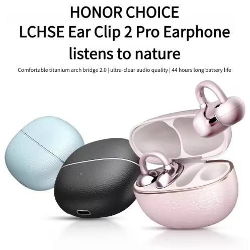 HONOR CHOICE LCHSE Ear Clip 2 Pro Earphones Wireless Bluetooth 5.4 Headphones 12mm Dynamic Earbuds Call Noise Reduction Headset