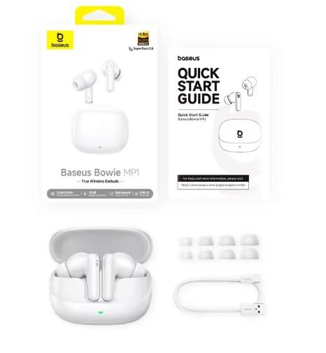 Baseus Bowie MP1 ANC Bluetooth 6.0 True Wireless Earbuds -55dB Adaptive Hybrid ANC Earphones Hi-Res LDAC 6-Mic ENC In-Ear buds