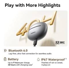 Baseus MC1 Pro Ear Clip Wireless Earphones Bluetooth 6.0 Hi-Res Ultra Open Earbuds earrings 4-Mic ENC Clip on earbuds