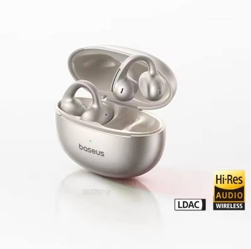 Baseus MC1 Pro Ear Clip Wireless Earphones Bluetooth 6.0 Hi-Res Ultra Open Earbuds earrings 4-Mic ENC Clip on earbuds