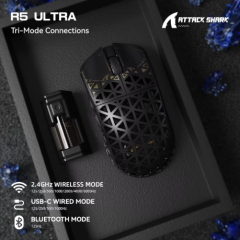 ATTACK SHARK R5 Ultra 39g Carbon Fiber 8000Hz Wireless Gaming Mouse