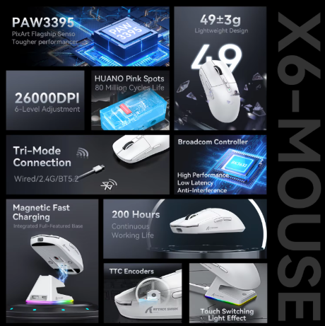 Attack Shark X6 Wireless Mouse