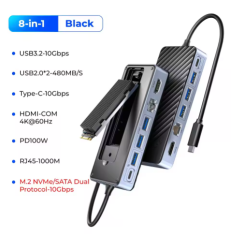 ORICO-USB C HUB with SSD Enclosure Laptop Docking Station