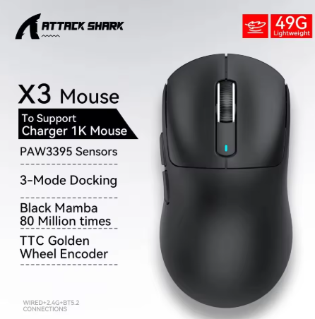 ATTACK SHARK X3/X3 Pro Wireless Gaming Mouse