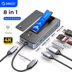 ORICO-USB C HUB with SSD Enclosure Laptop Docking Station