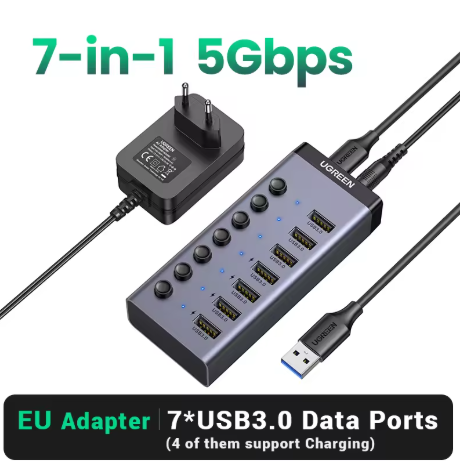 UGREEN USB C Hub 7-Port USB3.0 Splitter