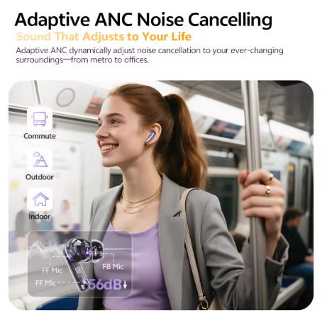 QCY MeloBuds N70 Adaptive ANC Wireless Earbuds