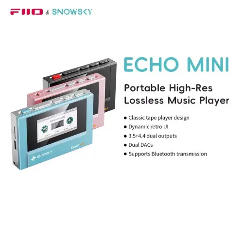 SnowSky/FiiO Echo Mini HiFi Bluetooth MP3 Pure Music Player, 15Hours Playback