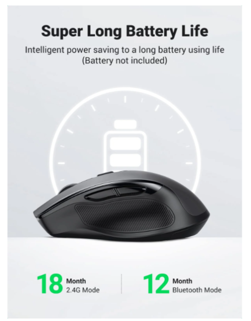 UGREEN Wireless Ergonomics Mouse with Bluetooth