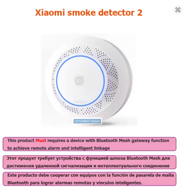 Xiaomi Smart Smoke Detector Sensor 2 Bluetooth 5.2