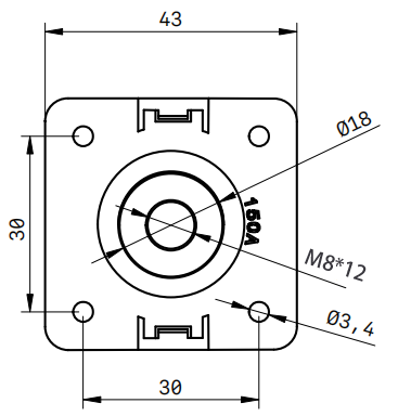 150A Lithium battery module connector