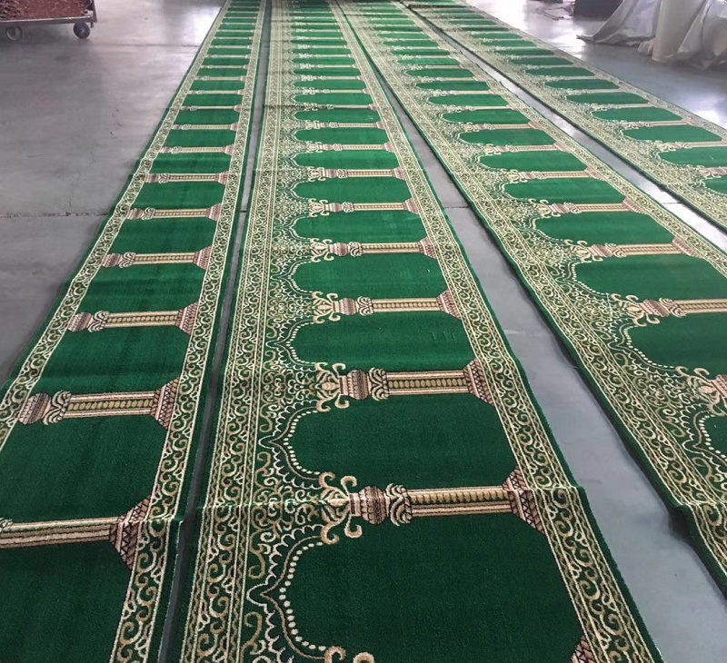 Axminster Mosque Carpet Prayer Rug and Mat Wall to Wall For Muslim Islamic and christian