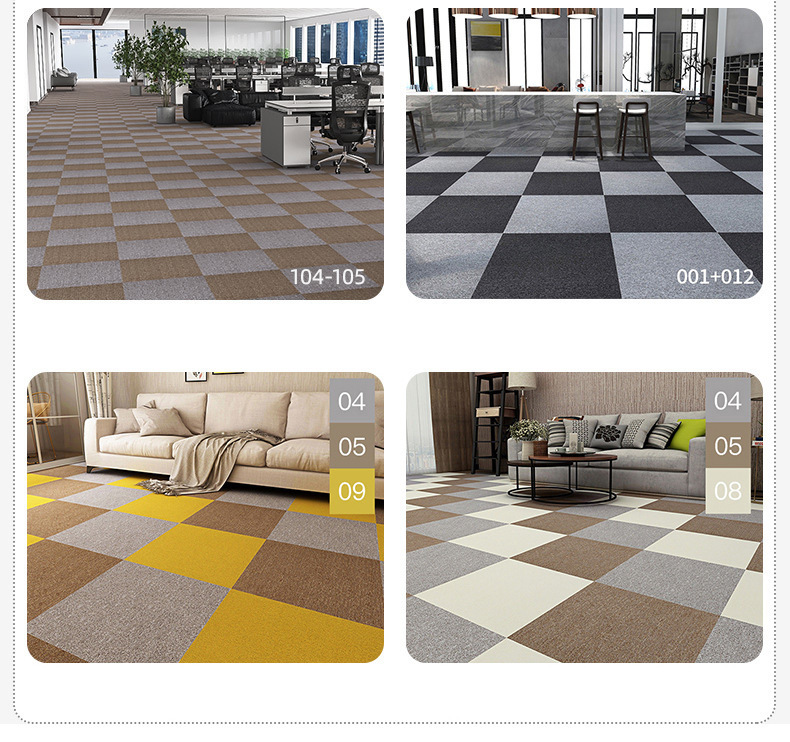 Custom Carpet Tile Firerproof B1 Grade for Hotel Office Floor Commercial Over 350 Designs