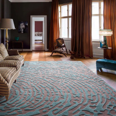Hand tufted Carpet Rugs for Luxury Hotel New Zealand Wool Silk Viscose Tensile Carpets Big Size Large