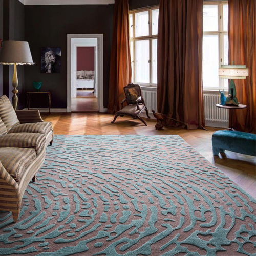 Hand tufted Carpet Rugs for Luxury Hotel New Zealand Wool Silk Viscose Tensile Carpets Big Size Large