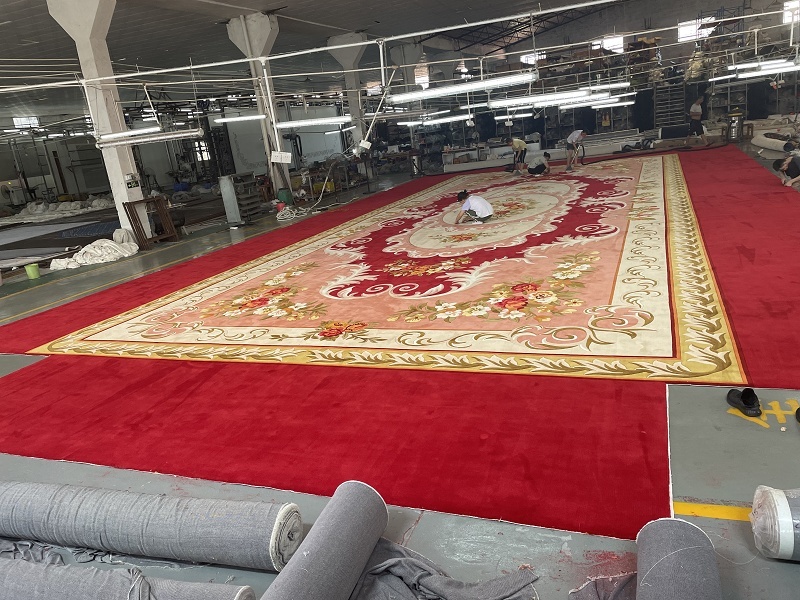 Hand tufted Carpet Rugs for Luxury Hotel New Zealand Wool Silk Viscose Tensile Carpets Big Size Large