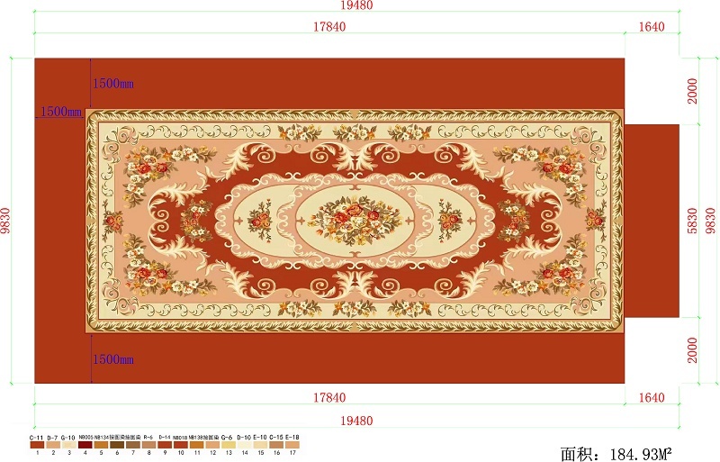 Hand tufted Carpet Rugs for Luxury Hotel New Zealand Wool Silk Viscose Tensile Carpets Big Size Large