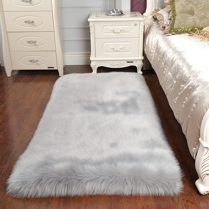 Custom Colors and Sizes Faux Fur Rugs Rabbit Cowhide Long Fluffy Super Soft Heart Shape Rug