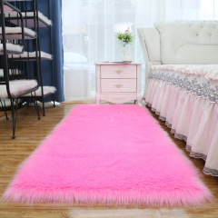 Custom luxury plush living room high pile soft faux fur area carpet rug