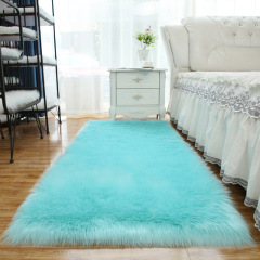 Artificial rabbit fur carpet anti slip fur rug bedroom fluffy faux fur rug