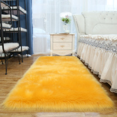 Artificial rabbit fur carpet anti slip fur rug bedroom fluffy faux fur rug