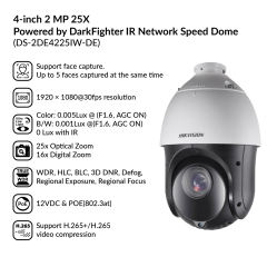 4-inch 2MP 25X IR Network Speed Dome | DS-2DE4225IW-DE