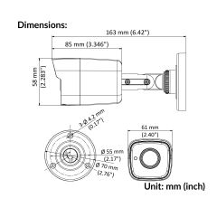 5MP Fixed Mini Bullet Camera | DS-2CE16H0T-ITF