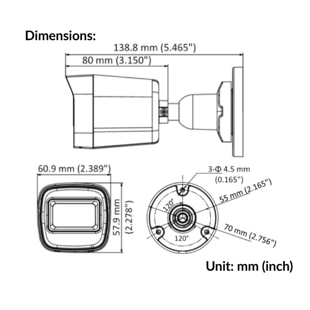 2MP Fixed Mini Bullet Camera | DS-2CE16D0T-EXIF