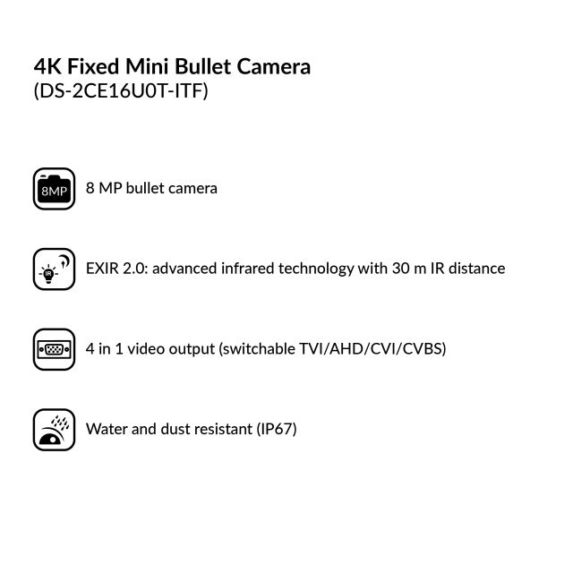 Hikvision Turbo HD Camera | DS-2CE16U0T-ITF