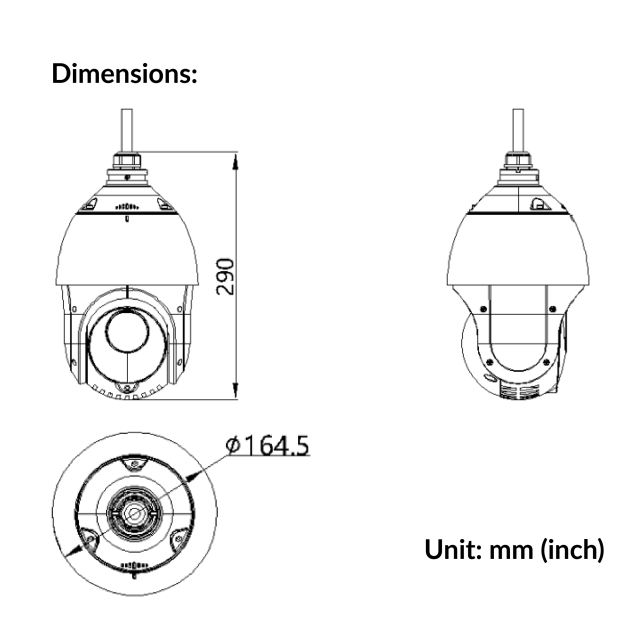 4-inch 4MP 25X Powered by DarkFighter IR Network Speed Dome | DS-2DE4425IW-DE(T5)