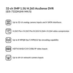32-ch 5MP 1.5U H.265 AcuSense DVR | iDS-7332HUHI-M4/S