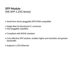 SFP Module | HK-SFP-1.25G Series