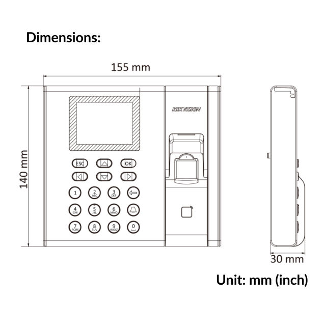 Value Series Fingerprint Time Attendance Terminal | DS-K1T8003MF/DS-K1T8003EF