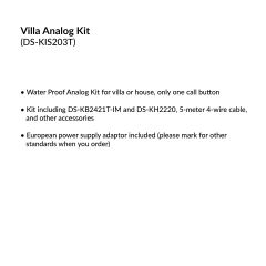 Villa Analog Kit | DS-KIS203T