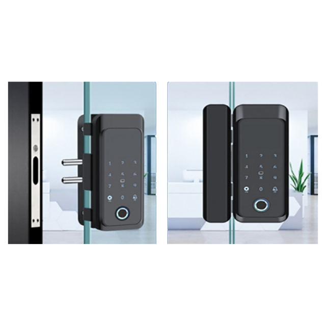 Smart Biometric Fingerprint Glass Door Lock | XAC-Glass Door Lock-KB608-TY c/w controller