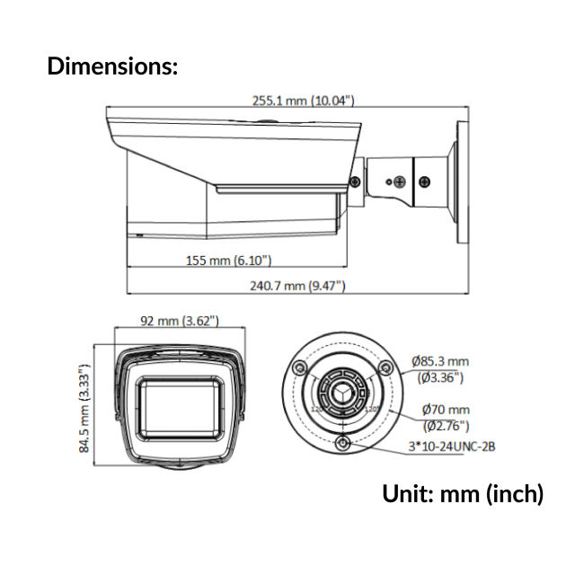5MP Motorized Varifocal Bullet Camera |  DS-2CE19H0T-AIT3ZF