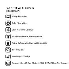 Pan & Tilt Wi-Fi Camera | H8c (1080P)