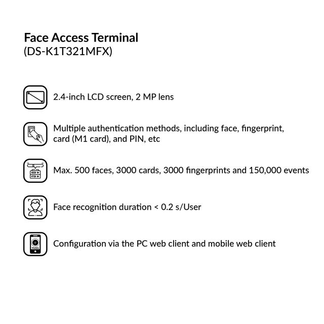 Face Recognition Terminal | DS-K1T321MFX
