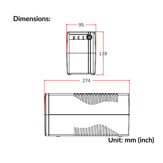 600VA Offline UPS | DS-UPS600