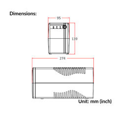 1000VA Offline UPS | DS-UPS1000