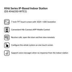 KH6 Series IP-Based Indoor Station | DS-KH6350-WTE1