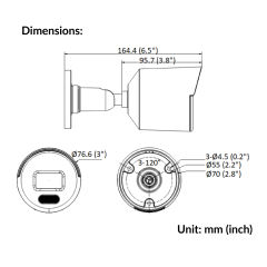 4MP ColorVu MD 2.0 Fixed Bullet Network Camera | DS-2CD1047G2-L