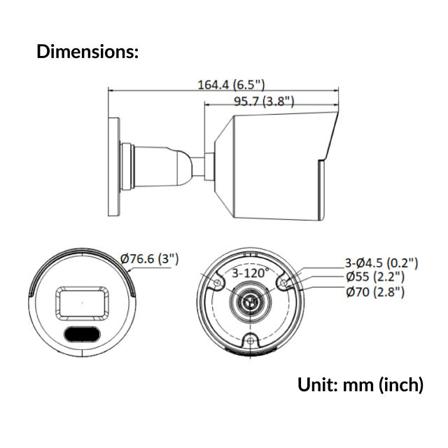 4MP ColorVu MD 2.0 Fixed Bullet Network Camera | DS-2CD1047G2-L