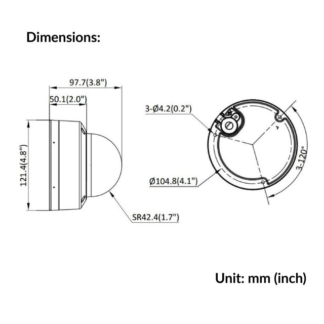 4MP Smart Hybrid Light Fixed Dome Network Camera | DS-2CD1143G2-LIU
