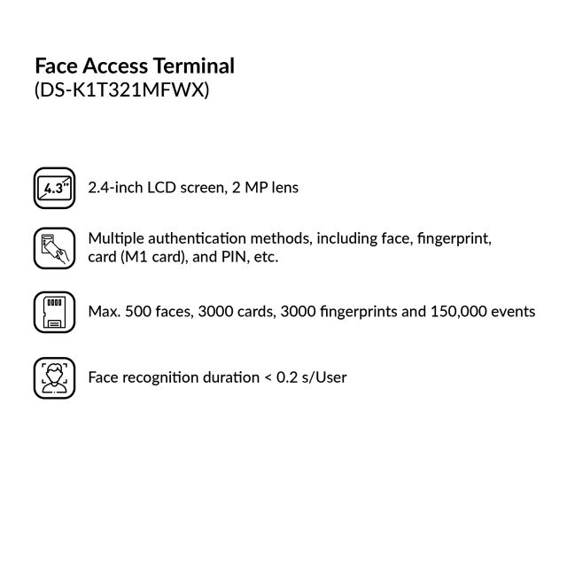 Value Series Face Access Terminal | DS-K1T321MFWX