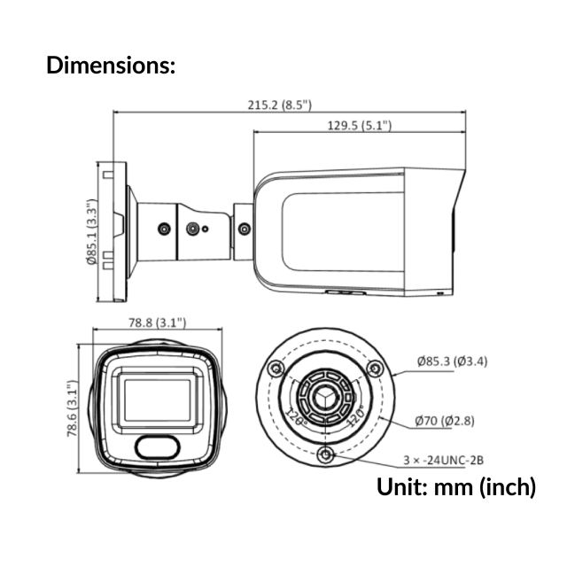 4MP ColorVu Fixed Mini Bullet Network Camera | DS-2CD2047G2-LU